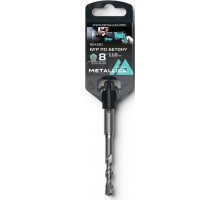 Бур SDS-plus METALLICA Optima 8х110/50 мм по бетону напайка с центром, 2 спирали 904190