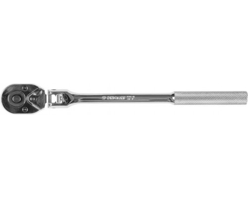 Трещотка KING TONY 3781-11F 3/8" 280 мм, 32 зуба, флажковая с кнопкой, шарнир