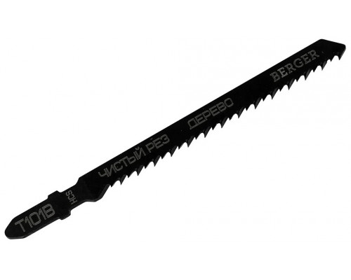 Пилки по дереву BERGER BG1711 T101B чистый рез, шаг 2.5 мм, 100/75 мм, 5 шт