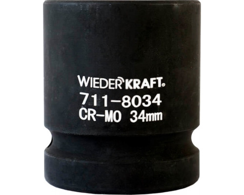 Ударные головки 6-ти гранные 1″ WiederKraft WDK-711-8034 34 мм