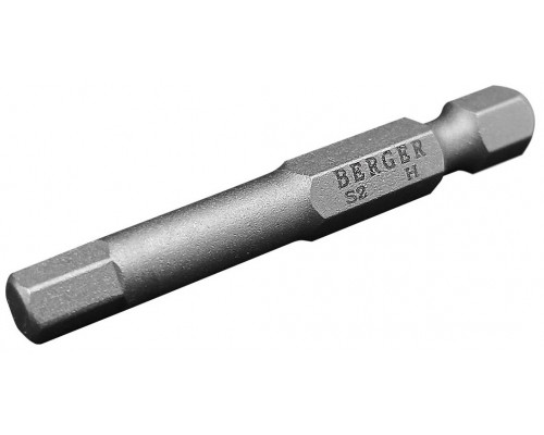 Бита для заворачивания BERGER BG2407 HEX6x50мм, 2 шт., S2