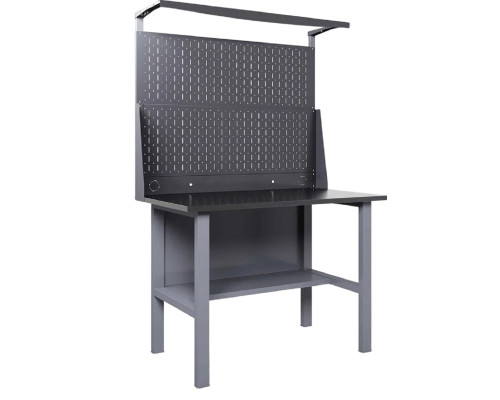 Верстак слесарный бестумбовый GREENBERG VERSTAK T0 P2 1200 с двойной перфопанелью