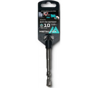 Бур SDS-plus METALLICA Optima 10х110/50 мм по бетону напайка с центром, 2 спирали 904275