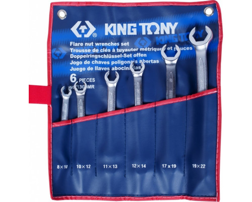 Набор ключей разрезных KING TONY 1306MR, 6 предметов