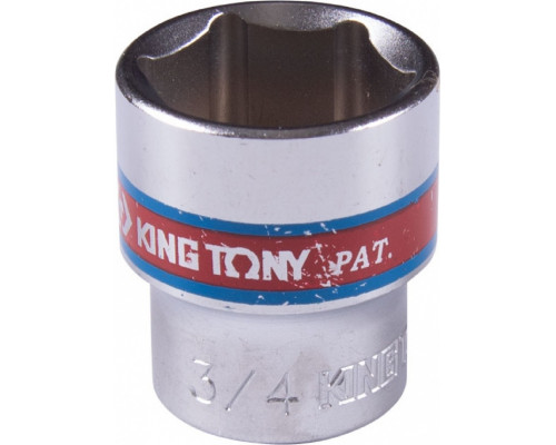 Головка 6-гранная 3/4" с посадкой 3/8" KING TONY 333524S