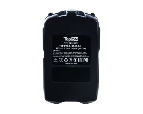 Аккумулятор TopON для Hitachi 18В, 2.0Ah (Ni-Cd) TOP-PTGD-HIT-18-2.0