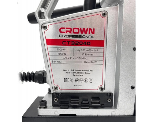 Станок сверлильный на магнитной подошве Crown CT32040 BMC (CS)