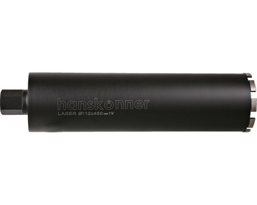 Алмазная коронка по железобетону HANSKONNER H1055-11-112 LASER 112 мм, 1 1/4
