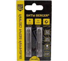 Бита для заворачивания BERGER BG2403 PZ3x50мм, 2 шт., S2
