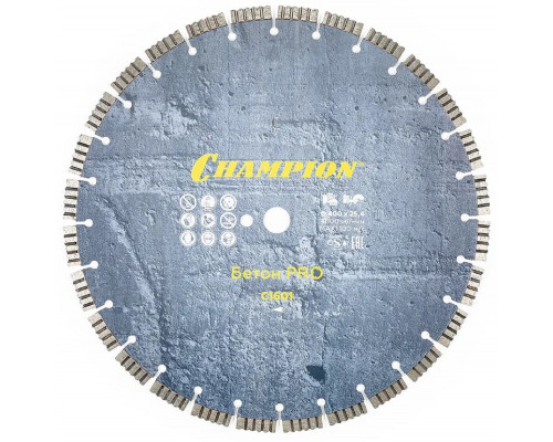 Алмазный диск для резки бетона CHAMPION Concrete Crunch PRO 400 C1601