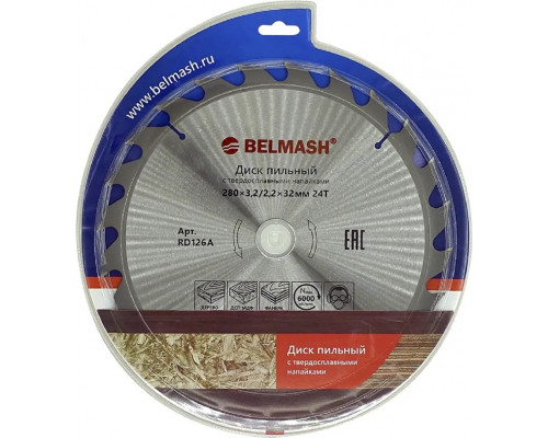 Пильный диск по дереву BELMASH RD126A 280x3,2/2,2x32/30; 24T