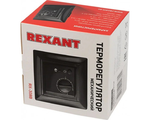 Терморегулятор для теплого пола REXANT 51-0816 механический RX-308B, 3,5квт