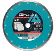 Алмазный диск для резки керамики METALLICA Optima 230x22,2 мм, H=7 мм несегментный без уп. 900055