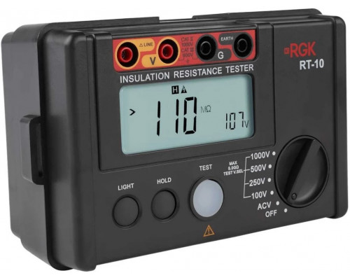 Измеритель сопротивления изоляции RGK RT-10