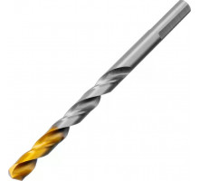 Сверло по металлу Denzel Р6М5, Golden Tip спиральное 7,0x109мм 718237