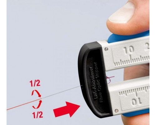 Стриппер KNIPEX KN-1285110SB для удаления первичной оболочки оптоволокна ø 0.12
