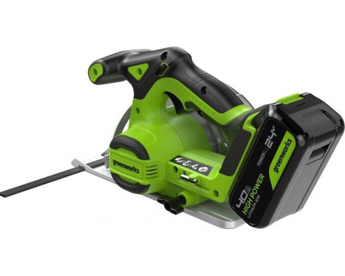 Пила циркулярная аккумуляторная GREENWORKS GD24CS165 24V, АКБ 4Ач и ЗУ 1501607CUB