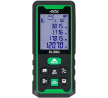 Лазерный дальномер RGK DL50G С ПОВЕРКОЙ зеленый луч с угломером 755726
