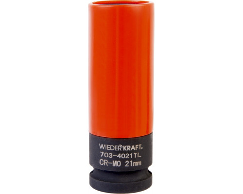Ударная головка 6-ти гранная 1/2" WiederKraft WDK-703-4021L, 21 мм