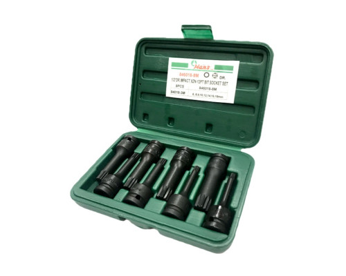 Набор ударных головок 1/2" HANS 846018-8M XZN М6-М18, 8 предметов