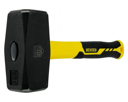 Кувалда BERGER BG1518 кованая 2000 г. 278 мм, фиберглассовая рукоятка