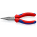 Длинногубцы KNIPEX KN-2502140SB с режущими кромками, 140 мм