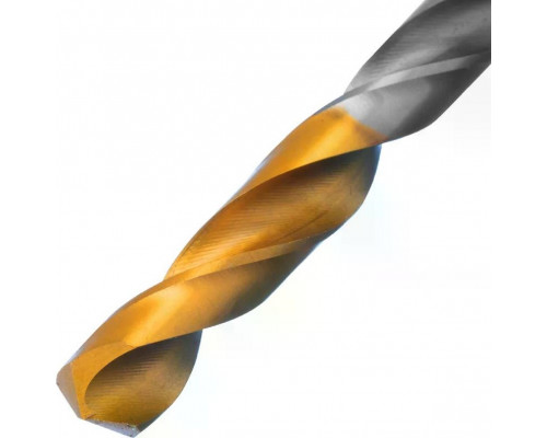 Сверло по металлу Denzel Р6М5, Golden Tip спиральное 7,5x109мм 718238