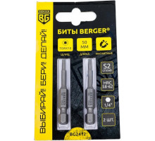 Бита для заворачивания BERGER BG2412 TORX10x50мм, 2 шт., S2
