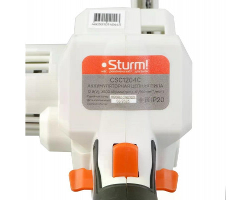 Пила цепная аккумуляторная Sturm CSC1204C