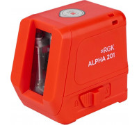 Лазерный уровень RGK ALPHA 201 ±0,2 мм/м / крест / красный 722835