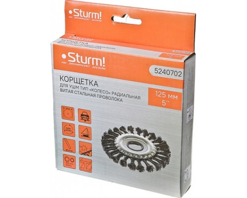 Щетка для УШМ Sturm 5 240 702 витая стальная проволока 5240702