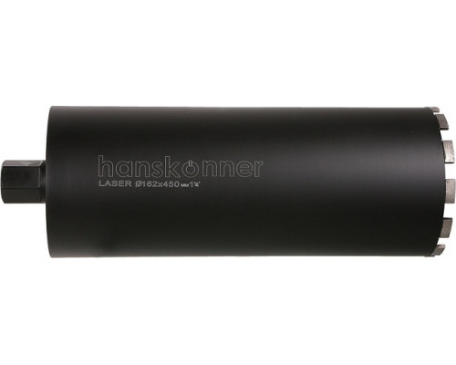 Алмазная коронка по железобетону HANSKONNER H1055-11-162 LASER 162 мм, 1 1/4