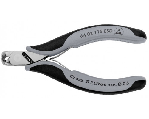 Кусачки KNIPEX KN-6402115ESD торцевые для электроники с маленькой фаской