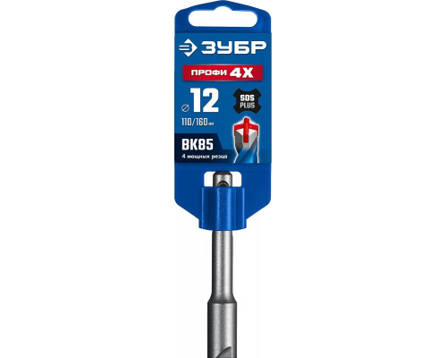 Бур SDS-plus ЗУБР ПРОФИ-4Х 12x160 мм 29313-160-12