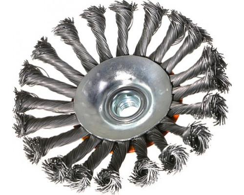 Щетка для УШМ Sturm 5 240 402 м14, d125мм,витая.стальная проволока 5240402