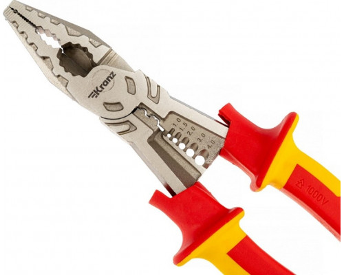 Плоскогубцы диэлектрические Kranz 230мм многофункциональные KR-12-4651-3