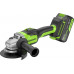 Угловая шлифмашина аккумуляторная GREENWORKS GD24AG 24V, АКБ 5Ач и ЗУ 3200207CUG
