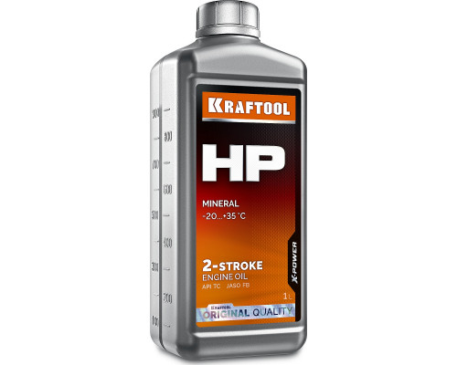 Масло для 2-тактных двигателей KRAFTOOL HP, 1 л 41500-1