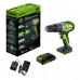 Дрель-шуруповерт аккумуляторная GREENWORKS GD24DD60 ударная, 24V, АКБ 2Ач и ЗУ 3704107CUA