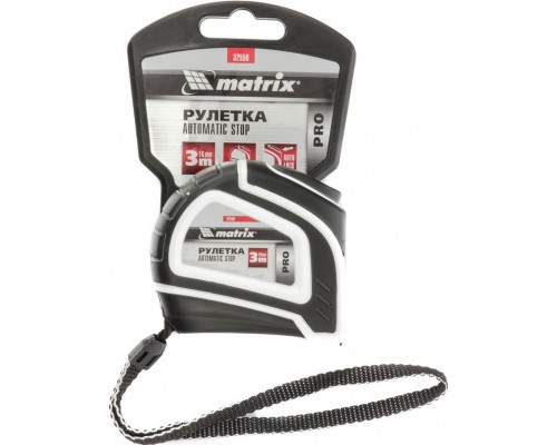 Рулетка MATRIX 32550 Autostop, 3 м х 16 мм