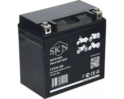 Аккумулятор SKN YTX14-BS 12V 12Ah 200A для мототехники 025273
