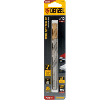 Сверло по металлу Denzel Р6М5, Golden Tip спиральное 12x151мм 718244