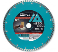 Алмазный диск для резки бетона METALLICA Optima 230x22,2 мм, H=7 мм турбированный без уп. 900154