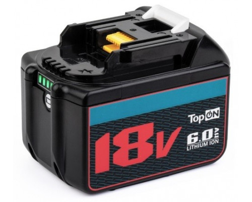 Аккумулятор TopON для Makita BL1860B 18В, 6.0Ah (Li-Ion) TOP-PTGD-MAK-18-6.0