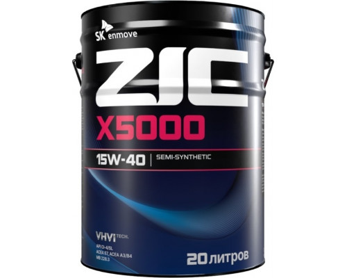 Масло моторное ZIC X5000 15W40 20 л 192604