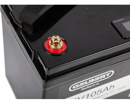 Аккумулятор GELBERT LiFePO4 12V 105Ah с Bluetooth, литиевый тяговый 6-EVF-100