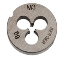 Плашка BERGER BG1001 метрическая M3х0,5 мм, внешний d 20 мм