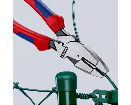 Плоскогубцы KNIPEX KN-0912240TBK Lineman's электромонтажные, с зоной обжима, 240 мм