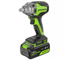Гайковерт аккумуляторный GREENWORKS GD24IW400 ударный, 24V, АКБ 4Ач и ЗУ 3802907CUB