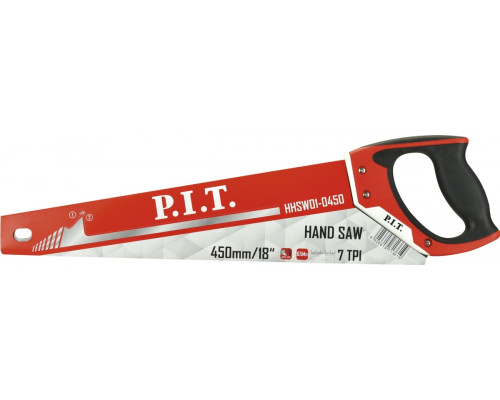 Ножовка по дереву P.I.T. HHSW01-0450 450 мм, 7 зубов